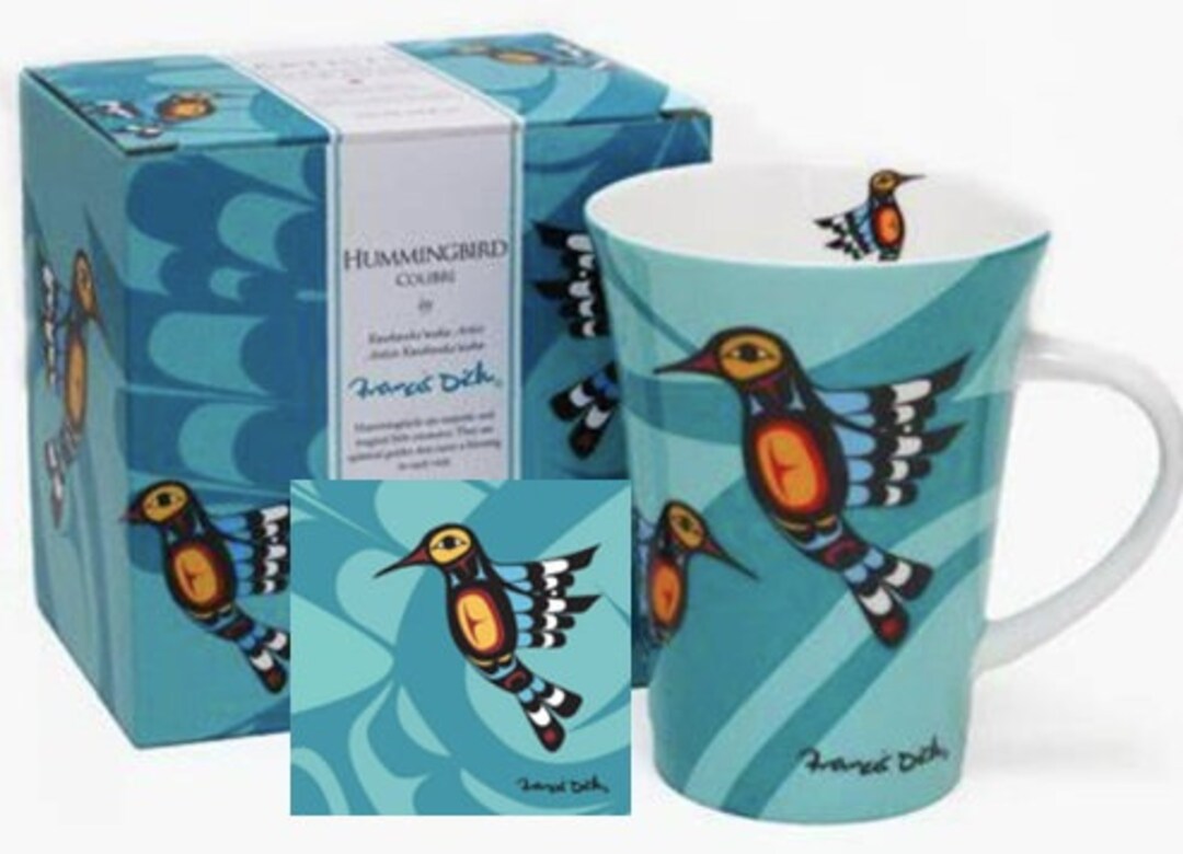 Indigenous Hummingbirds Coffee Mug Tea Cup & Coaster Set Etsy