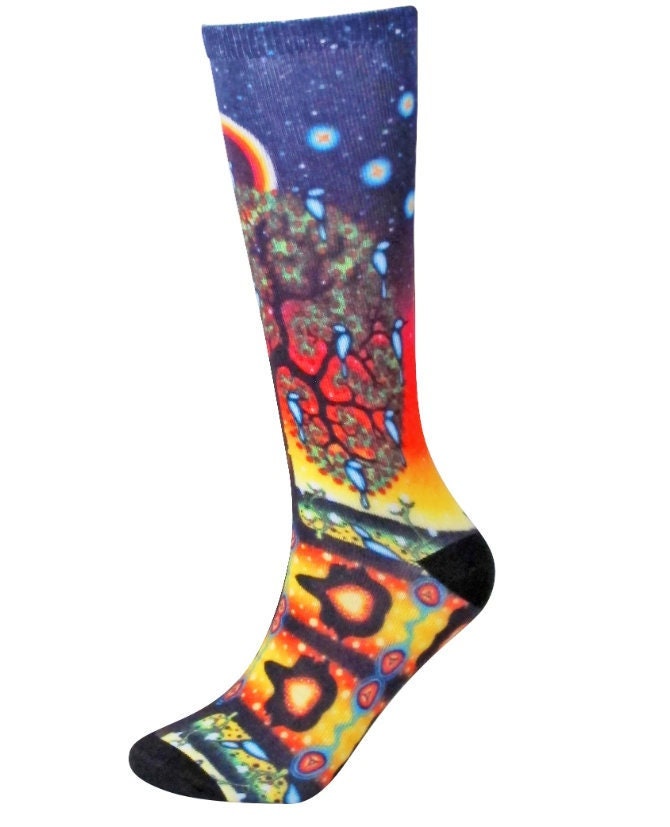 Socks | Indigenous Tree of Life Design | Native Canadian Artist | First Nations Art | Gift