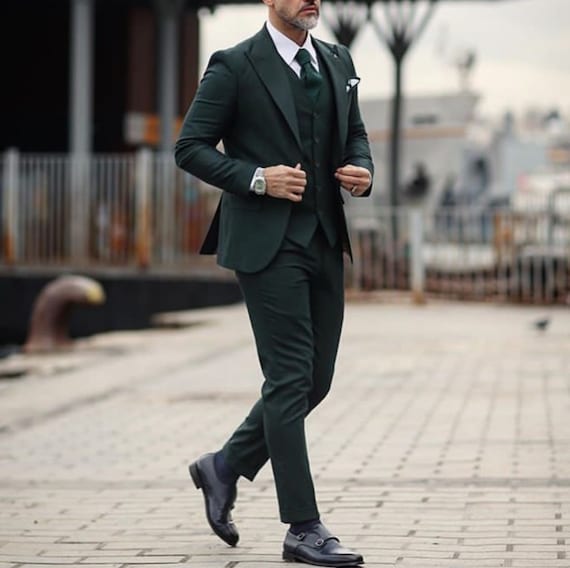 Mens Suit Wedding Suit classic Suit elegant Slim Fit Suit - Etsy