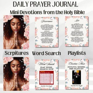 Christian Gifts for Women | Digital Prayer Planner | Gratitude Journal | Daily Prayer | Faith Planner Notebook | Prayer Journal for Women