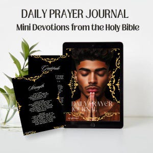 Printable Daily Prayer Journal | Christian Journal | Faith Planner | Bible Study | Digital Prayer | Journal Digital Download | Men