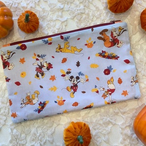 Disney Bag, Mickey Mouse, Mickey Mouse Clubhouse, fall, Autumn, Disney, Travel bag, Makeup Bag, Mickey and Friends, Mickey Bag, fall bag