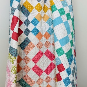 Handmade Baby Girl Quilt: Vintage Inspired Nursery Throw
