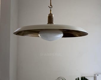 Handmade Brass Pendant Light: Modern Minimalist Kitchen Island Lighting