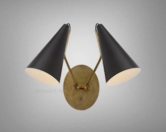 Clemente Double Sconce Mid Century Sconce  Modern kitchen Wall Light .