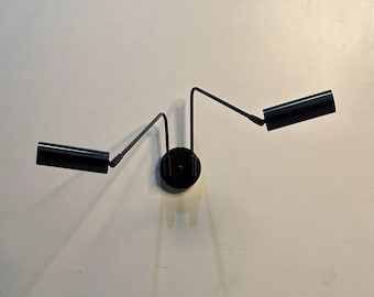 Verstellbarer Messing-Schwenkarm-Wandleuchter: Vintage Industrie Nachttischlampe
