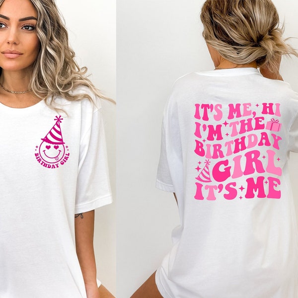 Birthday Girl Shirt, It's Me Hi I'm the Birthday Girl It's Me T-Shirt, Birthday Party Sweatshirt, For 5th 6th 7th 8th 9th 10th bday Shirt