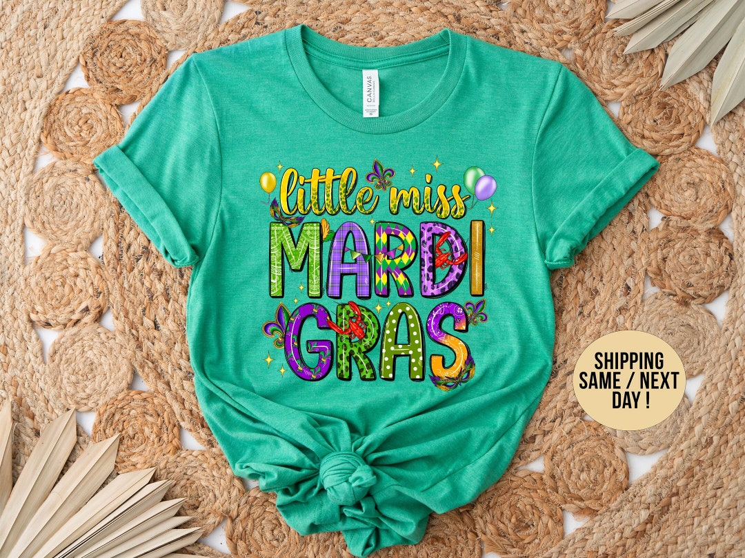 Little Miss Mardi Gras Shirt, Mardi Gras Shirt, Mardi Gras Festival Tee