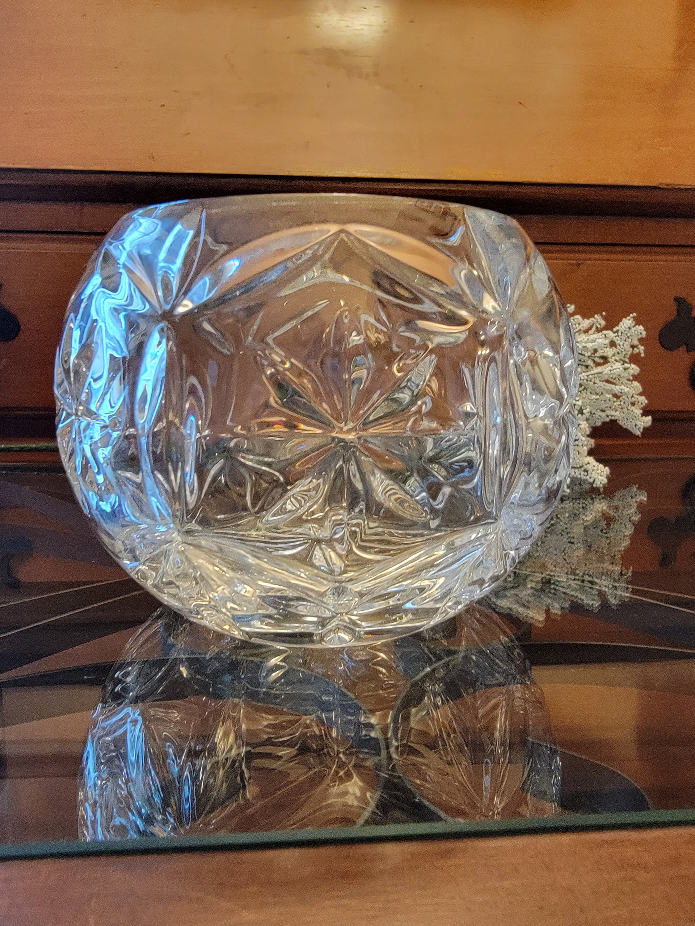 Vintage Fine Bohemian 24 Lead Crystal Hand Cut Vase Etsy