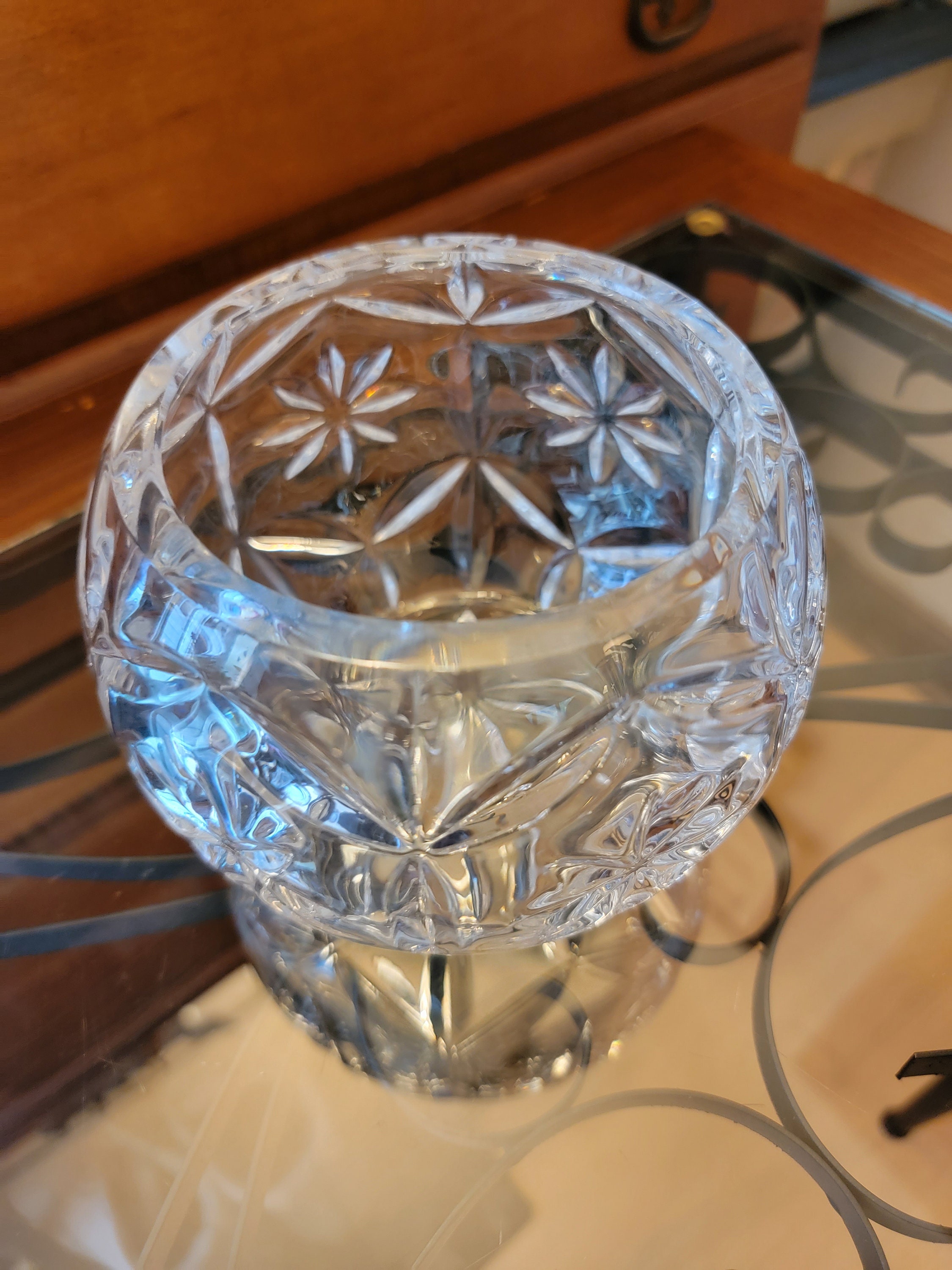 Vintage Fine Bohemian 24 Lead Crystal Hand Cut Vase Etsy