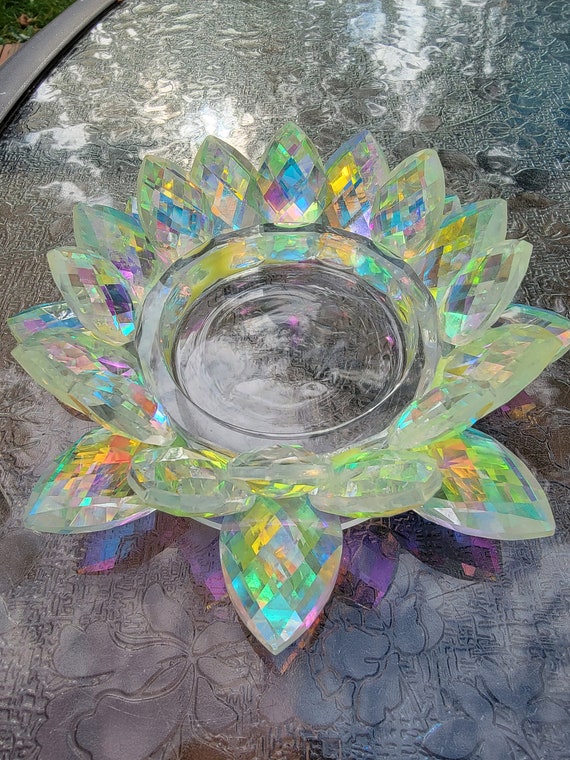 24 Piece Swarovski Crystal lotus Candle Holder Etsy