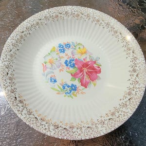 China Soup Cereal Bowls Royal China &quot;Robinhood&quot; Vintage Fine China Soup/Cereal Bowls With Gold Floral Trim Set Of 3 - Vintage Fine China