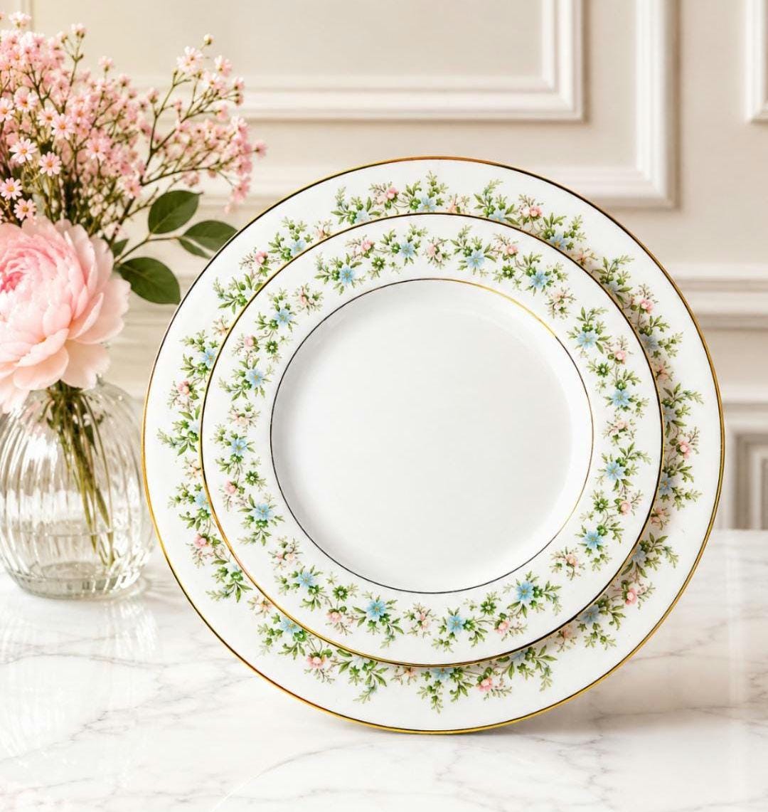 Vintage Noritake Savannah Platinum Fine China Salad or Dinner