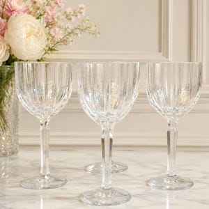 Set di 4 calici da vino multiuso Waterford Marquis "Omega" - Calici da vino vintage in cristallo - Eleganti calici in cristallo tagliato - Cristallo irlandese