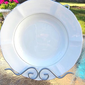 Bone China Soup Bowls Mikasa &quot;Silver Moon&quot; Vintage Fine Bone China Large Rim Soup Bowls Set Of 3 - Wedding, Anniversary, Family Fine China