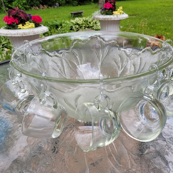 Glass Punch Bowl Set for Her Etsy