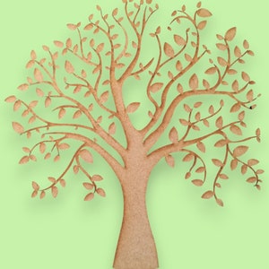 MDF, manualidades, árbol de madera decorativo cortado con láser, hojas, regalo de árbol genealógico, bricolaje, letreros/placas, formas, caja de juguetes, artes, manualidades, accesorios.