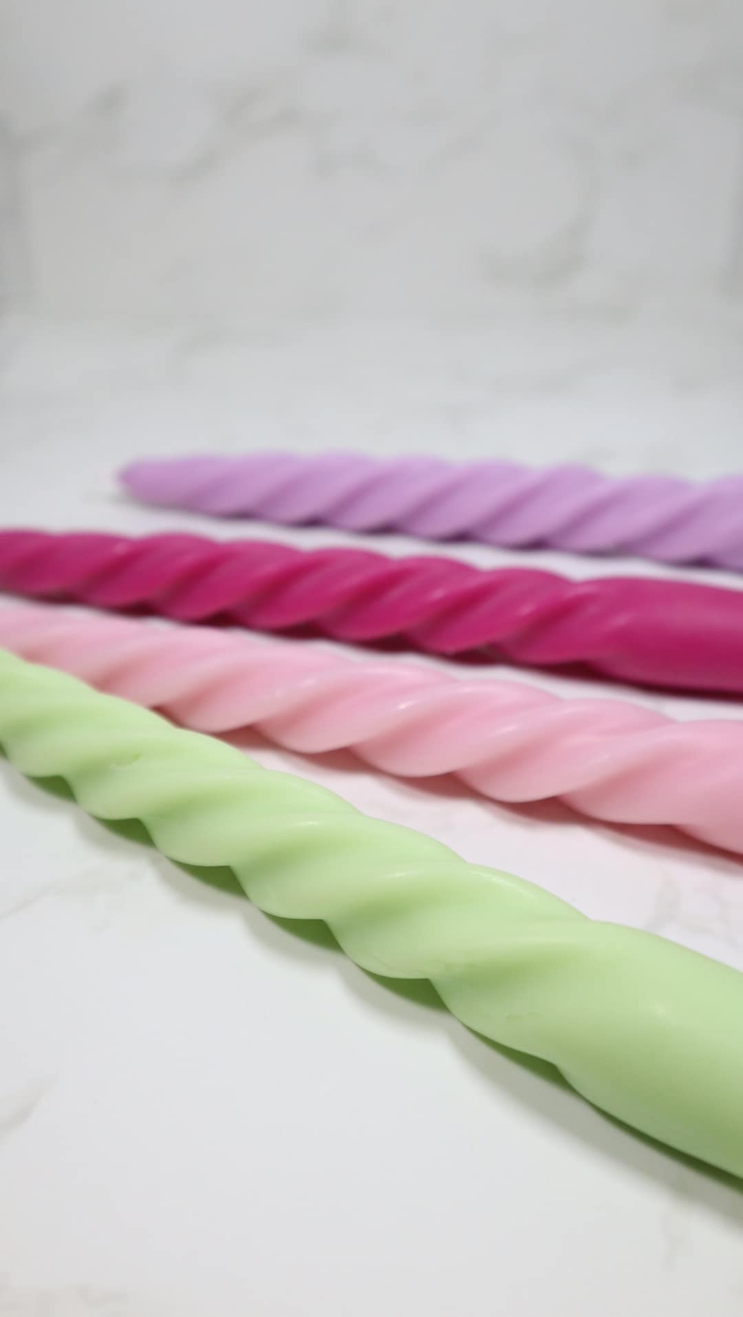 Taper Candles Spiral Taper Candles Decor Candles Etsy