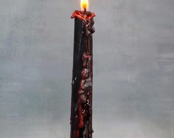 Bleeding Taper Candles | Halloween Candles | Bleeding Candles | Set of 3