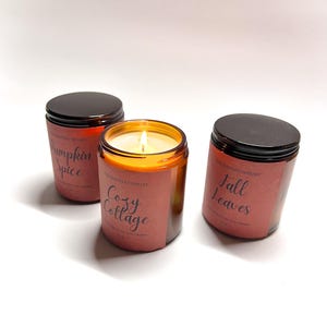Autumn Candles | Fall Candles | Soy Wax Candles | Amber Candles | Autumn Candle | Fall Decor