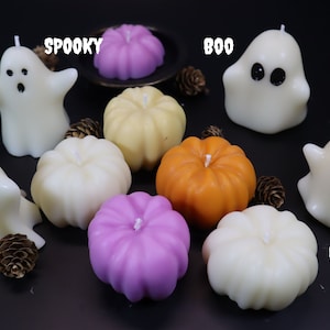 Ghost Candles | Pumpkin Candle | Halloween Decor | Halloween Candles |  Fall Decor | Autumn Candle | Halloween Gift