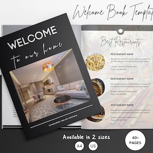 Airbnb Welcome Book Template, Airbnb Guest Book, Vacation Rental Welcome Guide, Airbnb Host Bundle, House Manual Guidebook Template, Canva