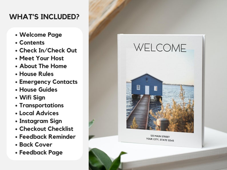 Airbnb Book Template, Airbnb Guest Book, Vacation Rental Airbnb Book Template, Airbnb Guest Book, Vacation Rental