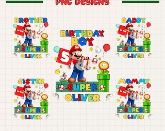 Cumpleaños de Super Mario (Png), Cumpleaños familiar (Png), Fiesta de cumpleaños (Png), Cumpleaños de Mario (Niño) (Png), Diseño de cumpleaños de niña