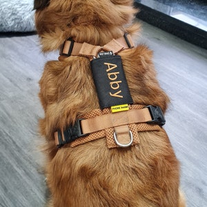 josi.li Hundemarkentasche bestickt Halsbandtasche Adresstasche Hundemarke AirTag schwimmtauglich personalisierbar Bild 1