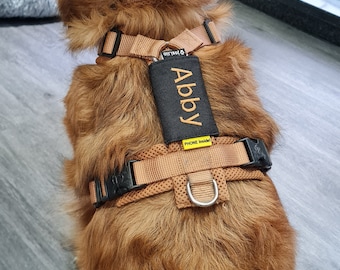 josi.li Hundemarkentasche bestickt Halsbandtasche Adresstasche Hundemarke AirTag schwimmtauglich personalisierbar