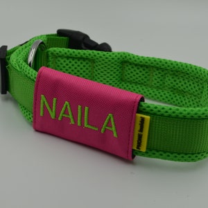 josi.li Hundemarkentasche bestickt Halsbandtasche Adresstasche Hundemarke AirTag schwimmtauglich personalisierbar Bild 2