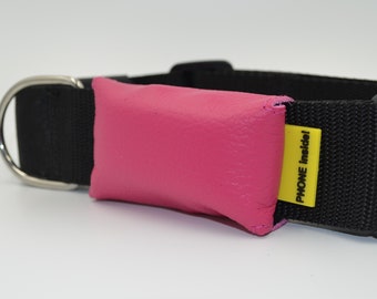 josi.li GPS Befestigung: Hochwertige Tracker Tasche aus Leder für Tractive Dog 4 - 30mm Halsbandbreite -kurzfristiges Angebot