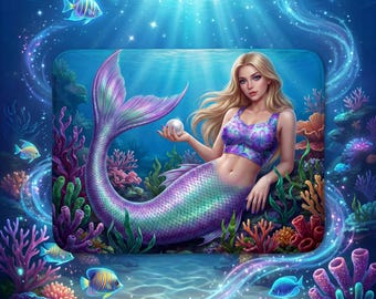 Luxurious Mermaid Memory Foam Bath Mat for Ocean-Inspired Bathroom Decor