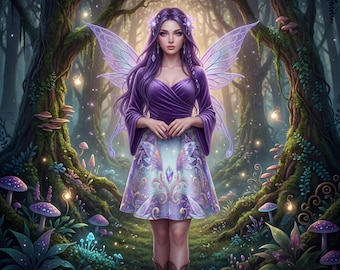 Pastel Fairy Wing Skater Skirt – Crystal Fantasy AOP, Fairycore Celestial Outfit