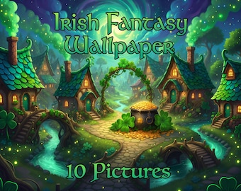 10 Irish Fantasy Wallpapers Bundle 16:9 | St. Patrick’s Day Desktop Wallpapers
