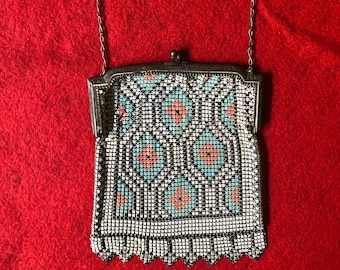 20’s Victorian Geometric Mesh Purse by Whiting and Davis main image 0