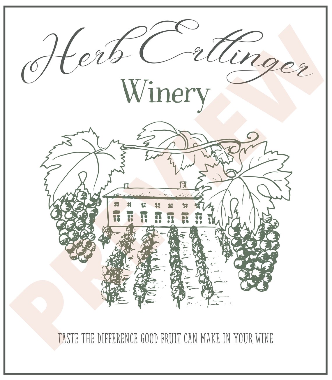 Herb Ertlinger Wine Label Nonspecific Schitt's Creek Etsy