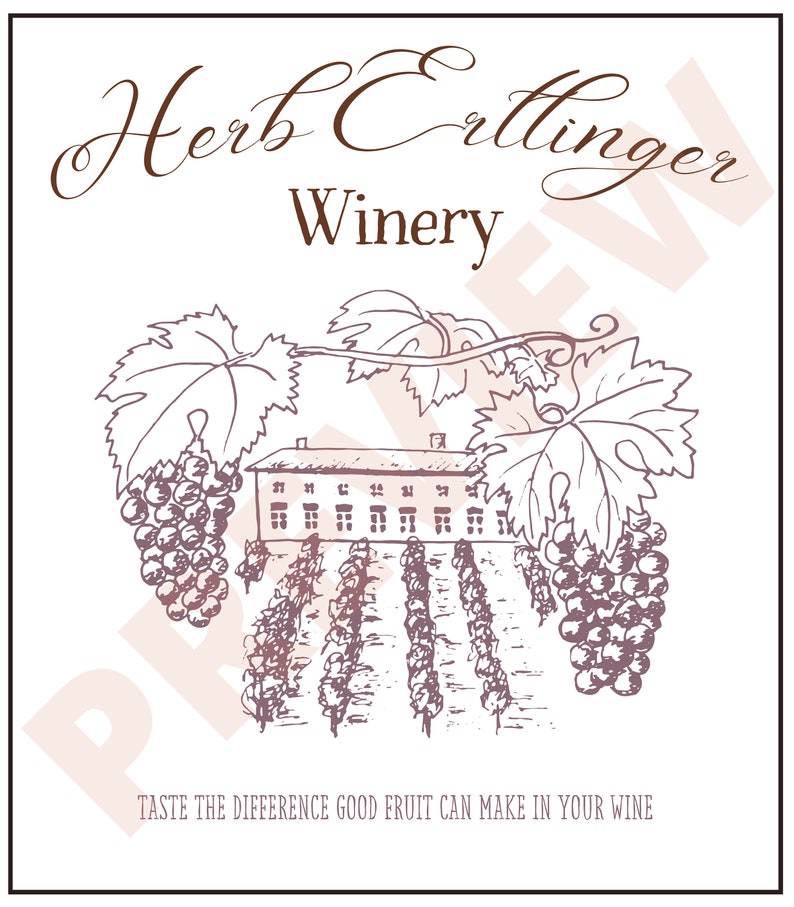 Herb Ertlinger Wine Label Nonspecific Schitt's Creek Etsy