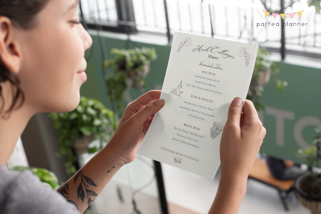 Herb Ertlinger Wine List Fillable PDF Etsy