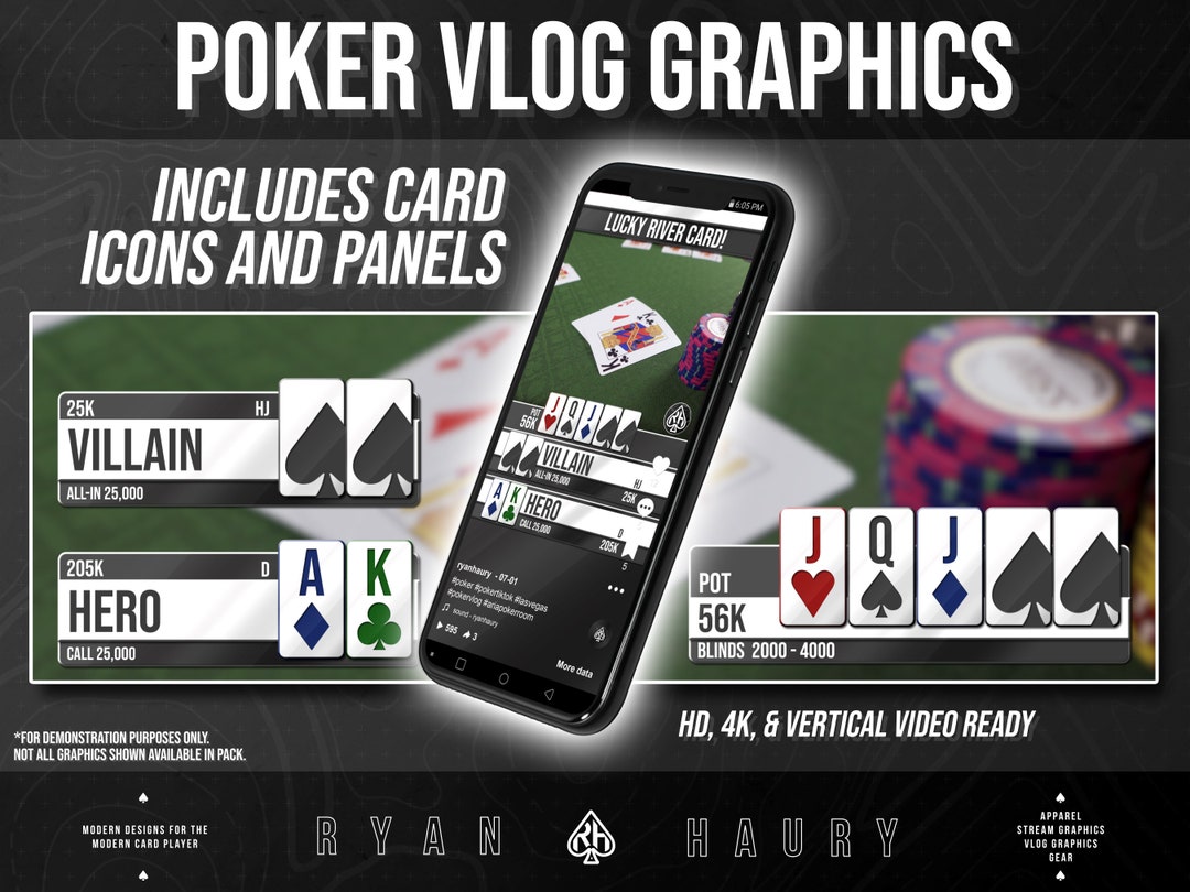 Poker Vlog Playing Card Graphics Pack for Poker Vlogs 52 Cards Etsy