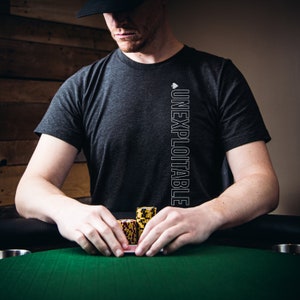 Maglietta da poker regalo per giocatore di poker Maglietta da poker divertente regalo per lui Maglietta Texas Hold'em Abbigliamento da giocatore di carte GTO EXPLOIT Design moderno