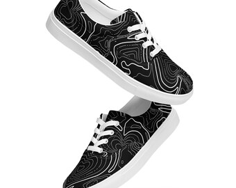 Women&#39;s Poker Shoes Gift For Poker Player Sneakers for Poker Gift for Him Texas Hold&#39;em Shoes TOPOGRAPHIC SUITS Modern Design