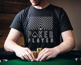Poker Shirt Gift For Poker Player Modern Poker T-Shirt Gift for Him Texas Hold'em Shirt Card Player Clothing POKER PLAYER Modern Design