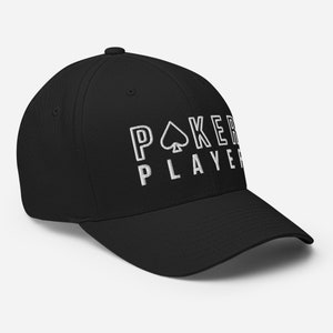 Poker Flexfit Hat Gift For Poker Player Cap for Poker Gift for Him Texas Hold'em Hat POKER PLAYER Modern Design
