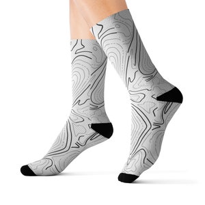 Poker Socken Geschenk für Poker Spieler Topografische Karte Karte Anzüge Gemusterte Socken Modernes Design
