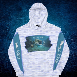 Bass Fishing Hoodie: Fisherman Gift, Recycled Polyester Fleece