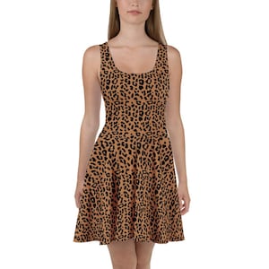 Leopard Print Skater Dress: Vintage Style Animal Dress