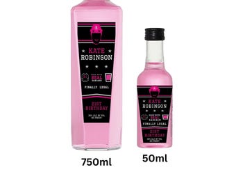 Pink Vodka Personalized Labels