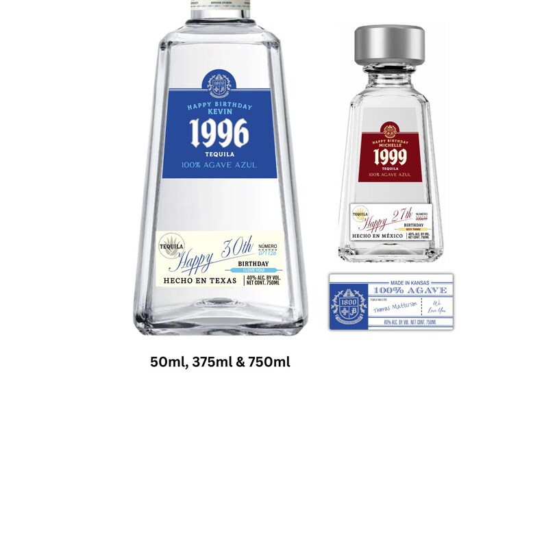 Personalized Tequila Bottle Labels - Etsy