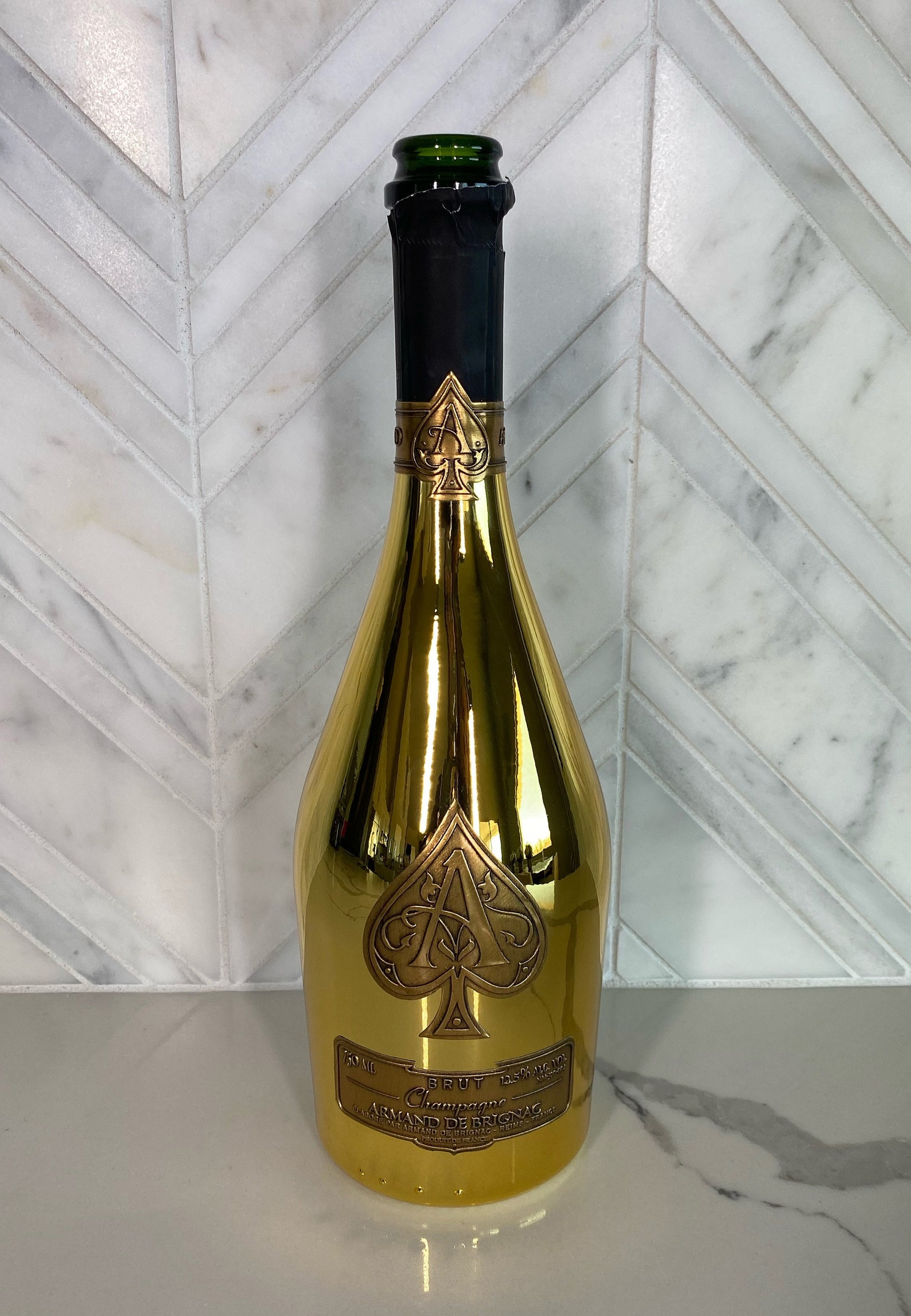 Empty Ace of Spades 750ML Gold Champagne Bottle Etsy